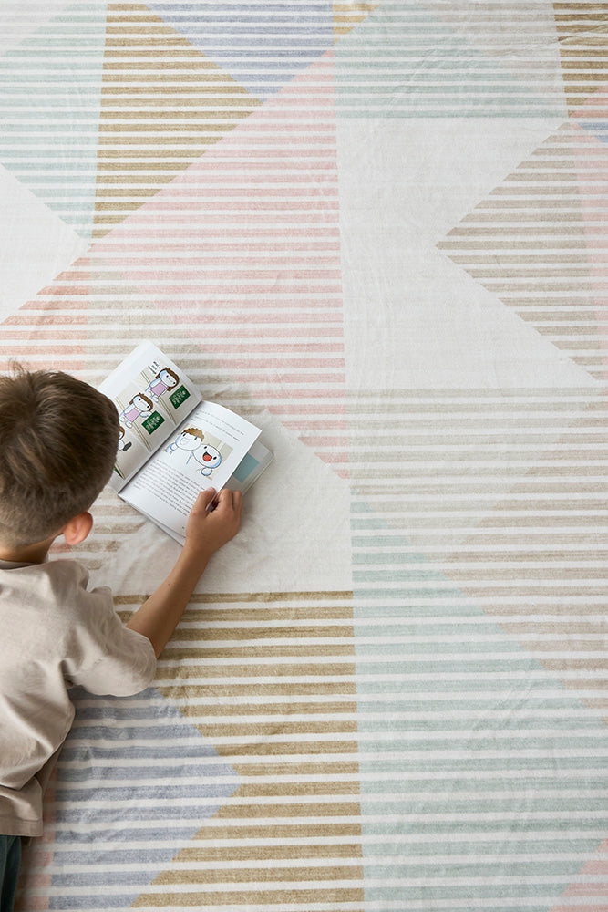 Vivify Geo Pastel Washable Rug