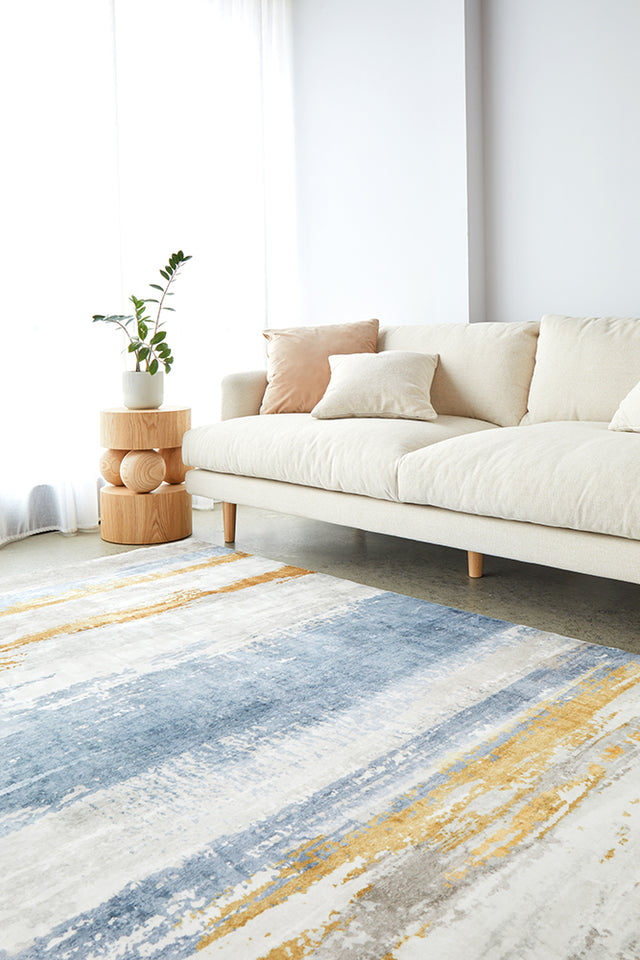 Kobe Blue Multi Washable Rug - Lost Design Society