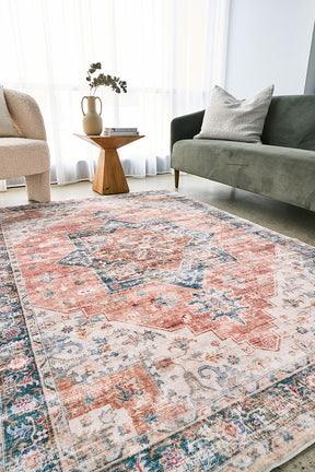 Vivify Nora Rust Washable Rug - Lost Design Society