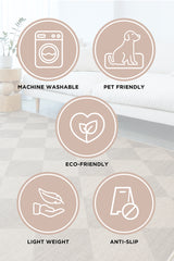 Stone Grid Washable Rug