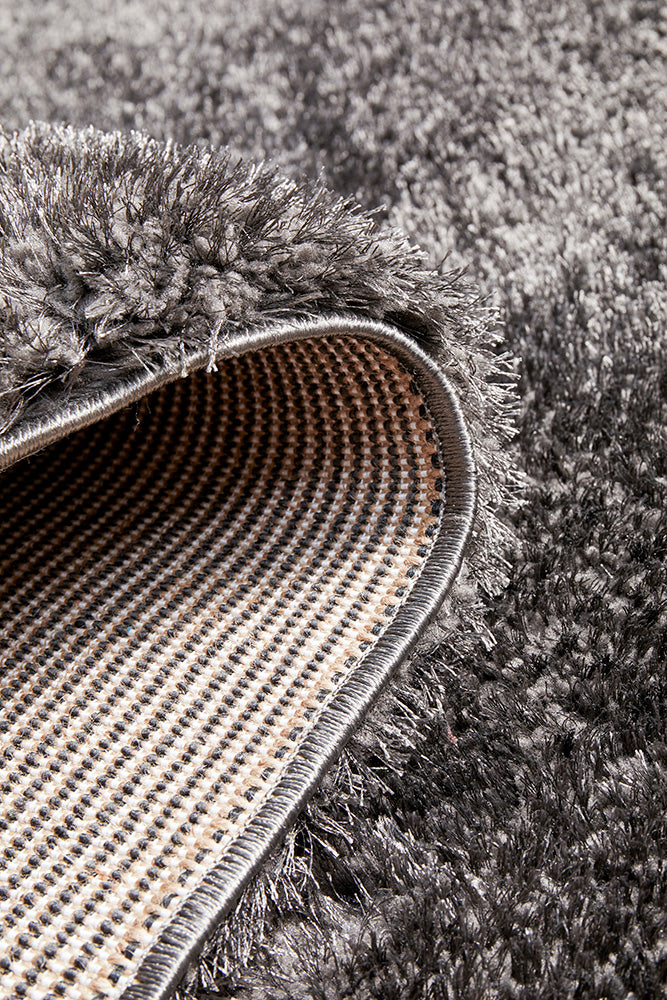 Lush Lustre Grey Shag Rug