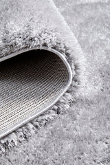 Lush Silver Grey Shag Rug