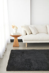 Lush Lustre Black Shag Rug