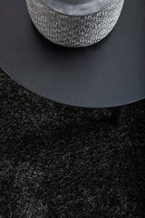 Lush Lustre Black Shag Rug