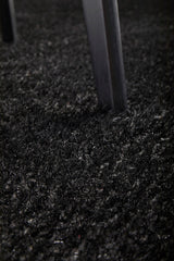 Lush Lustre Black Shag Rug