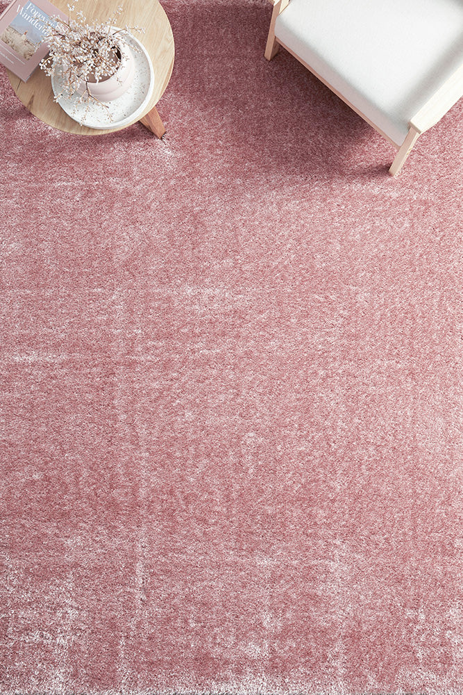 Lush Blush Pink Shag Rug