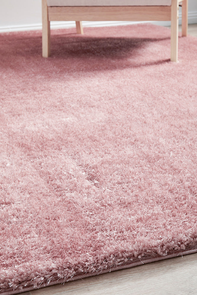Lush Blush Pink Shag Rug