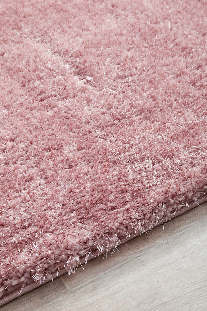 Lush Blush Pink Shag Rug