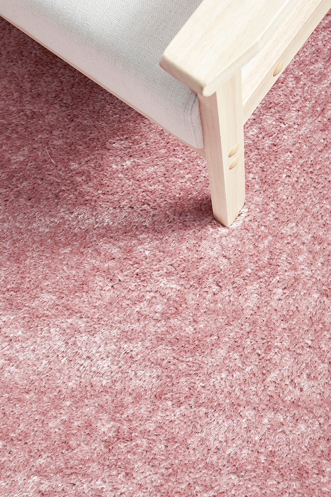 Lush Blush Pink Shag Rug