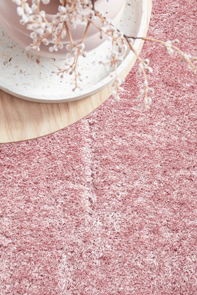 Lush Blush Pink Shag Rug