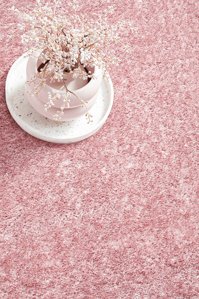 Lush Blush Pink Shag Rug