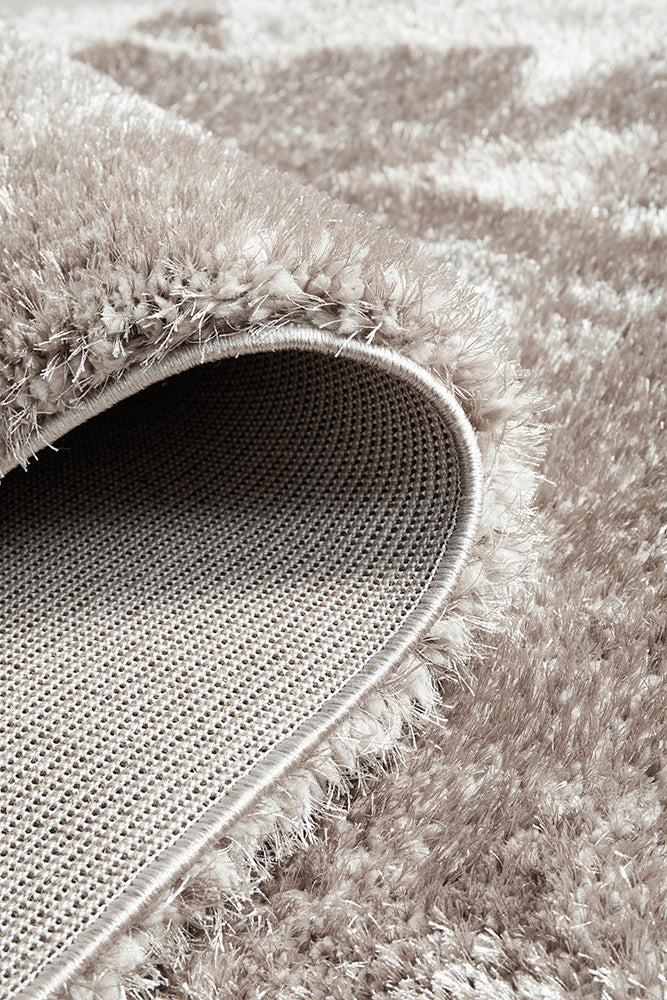 Lush Taupe Mink Shag Rug