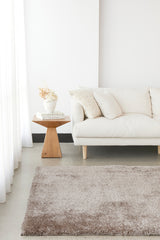 Lush Taupe Mink Shag Rug