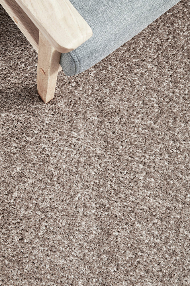 Lush Taupe Mink Shag Rug