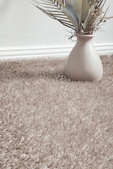 Lush Taupe Mink Shag Rug