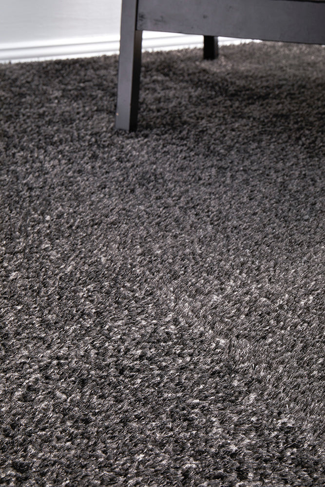 Lush Lustre Grey Shag Rug