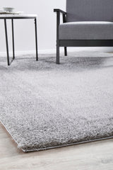 Lush Silver Grey Shag Rug