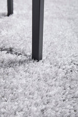 Lush Silver Grey Shag Rug