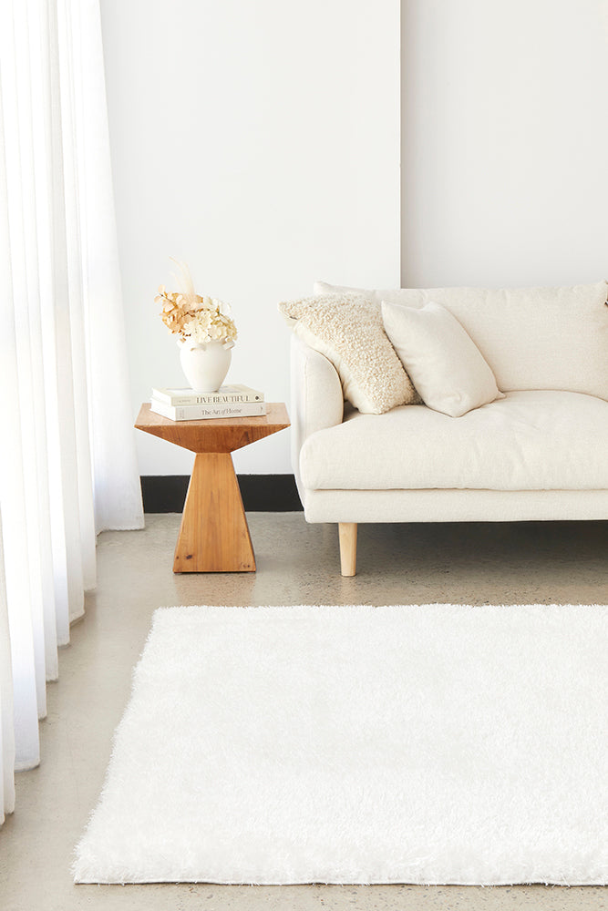 Lush White Shag Rug