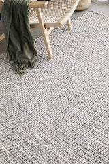 Carlos Felted Wool Rug Grey Natural