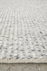 Carlos Felted Wool Rug Grey Natural