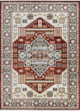 Medallion Red Tassel Rug