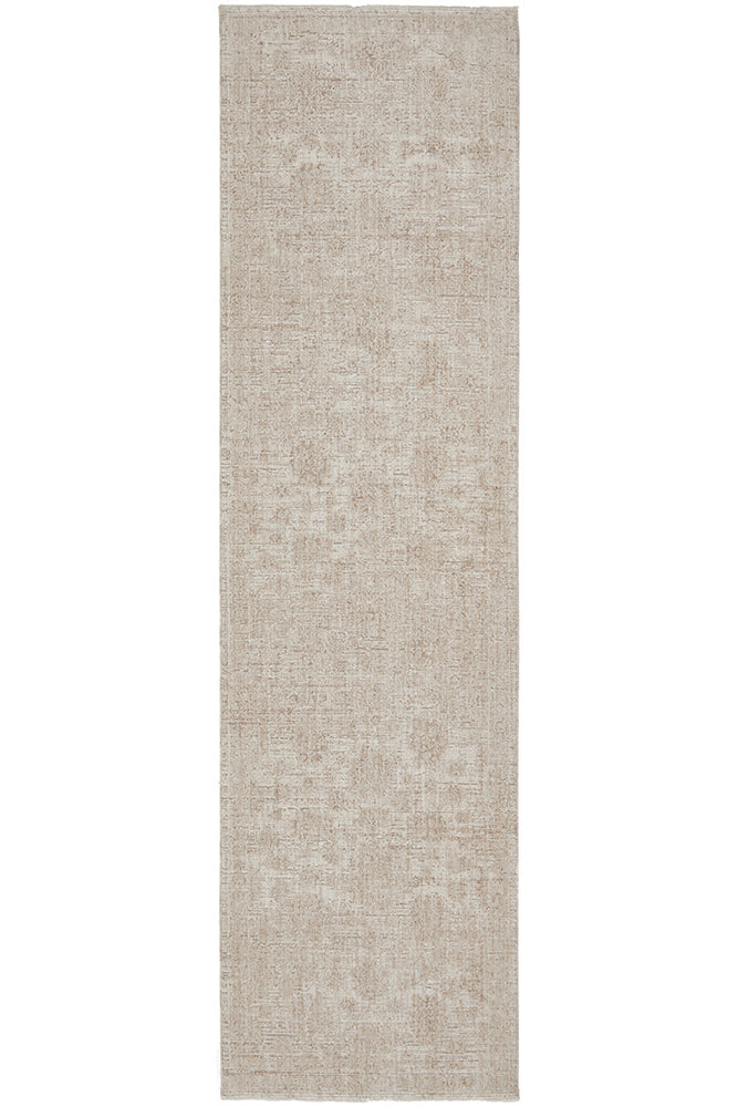 Oatmeal Bloom Fringed Rug