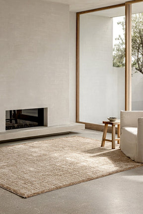 Meadow Cocoa Fringed Rug - Lost Design Society