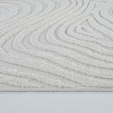 Ripple Abstract Off-White Art Deco Rug