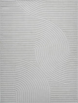 Arch Waves Off-White Art Deco Rug