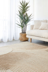 Lana Beige Arch Woollen Rug