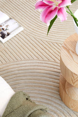 Lana Beige Arch Woollen Rug