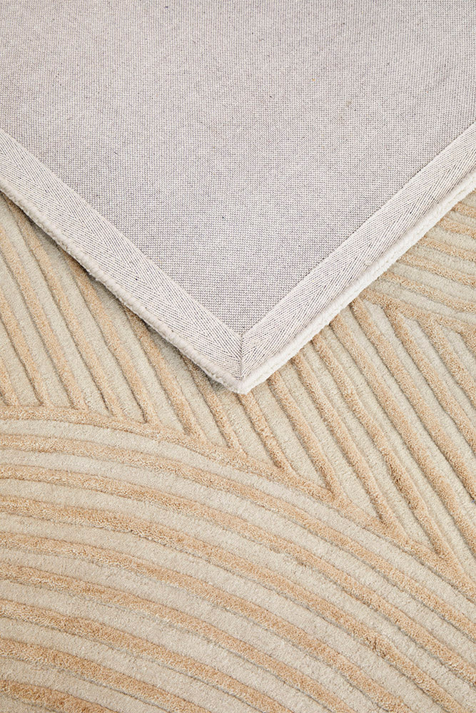 Lana Beige Arch Woollen Rug