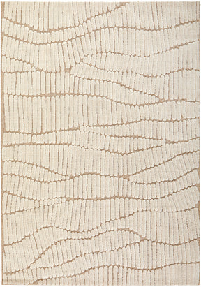 Fossil Cream Beige Modern Textured Rug - Lost Design Society