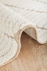 Fossil Cream Beige Modern Textured Rug