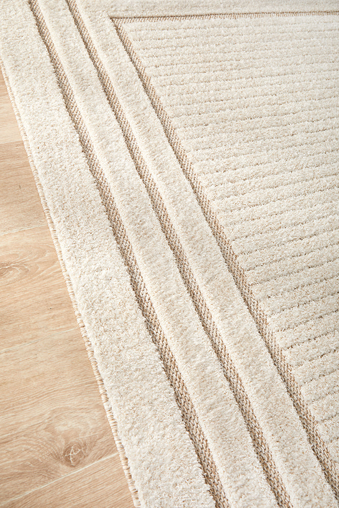Beige Border Rug Cream Beige Border Textured Rug – Lost Design Society Rugs
