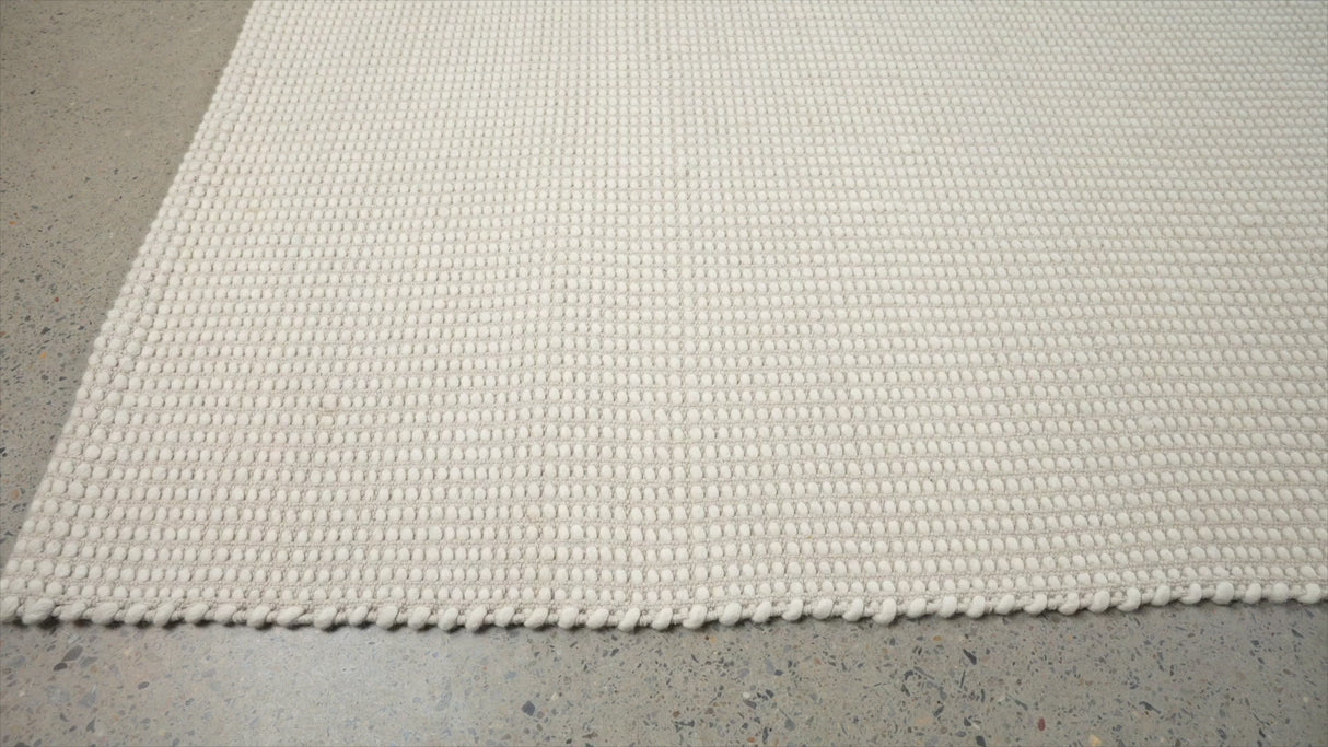 Carlos Felted Wool Rug White Natural