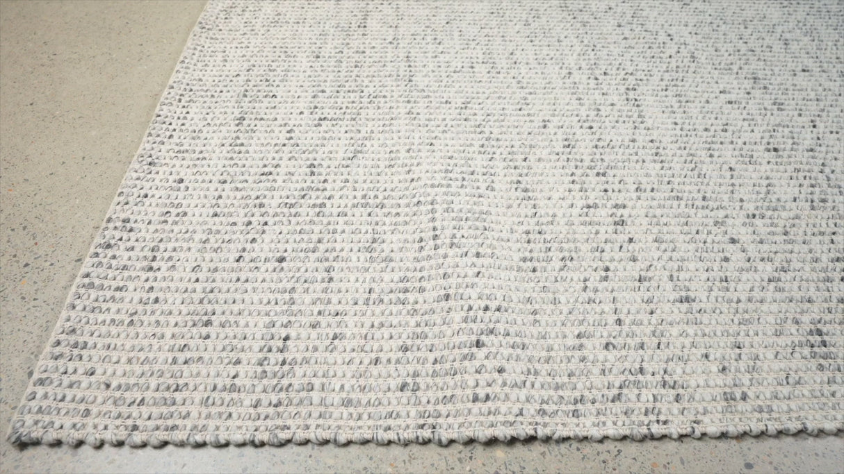 Carlos Felted Wool Rug Grey Natural