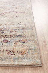 Limerick Stunning Designer Abrash Transitional Rug Silver Blue