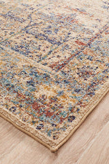 Sanremo Stunning Designer Abrash Transitional Rug Ivory Blue