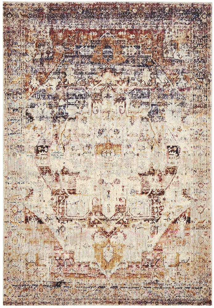 Fethiye Stunning Designer Abrash Transitional Rug Multi