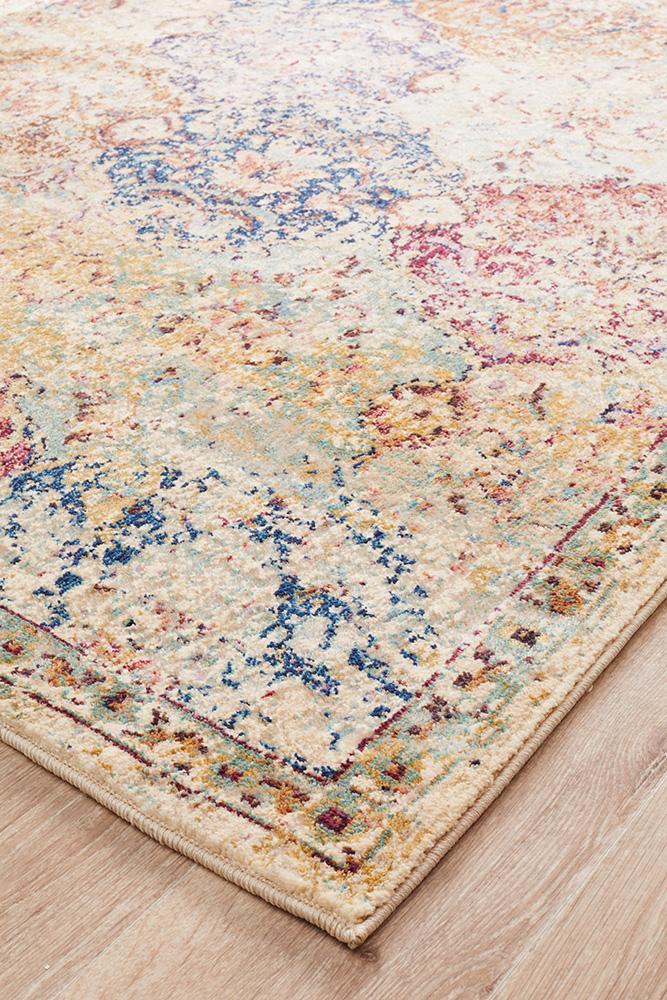 Nador Stunning Designer Abrash Transitional Rug Ivory