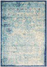 Wind Stunning Designer Abrash Transitional Rug Blue