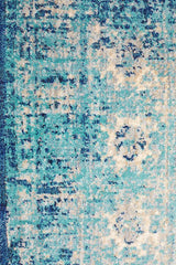 Wind Stunning Designer Abrash Transitional Rug Blue