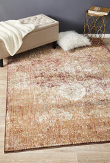 Melilla Stunning Designer Abrash Transitional Rug Copper