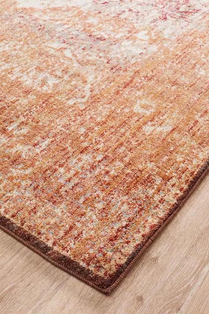 Melilla Stunning Designer Abrash Transitional Rug Copper