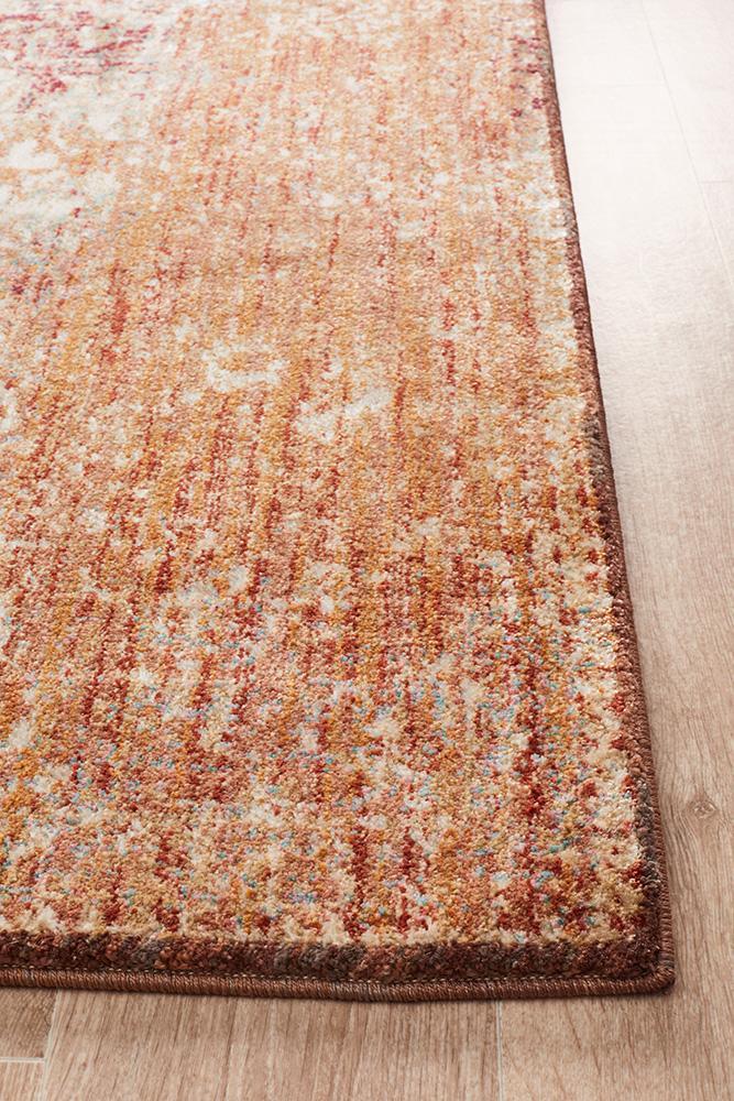 Melilla Stunning Designer Abrash Transitional Rug Copper