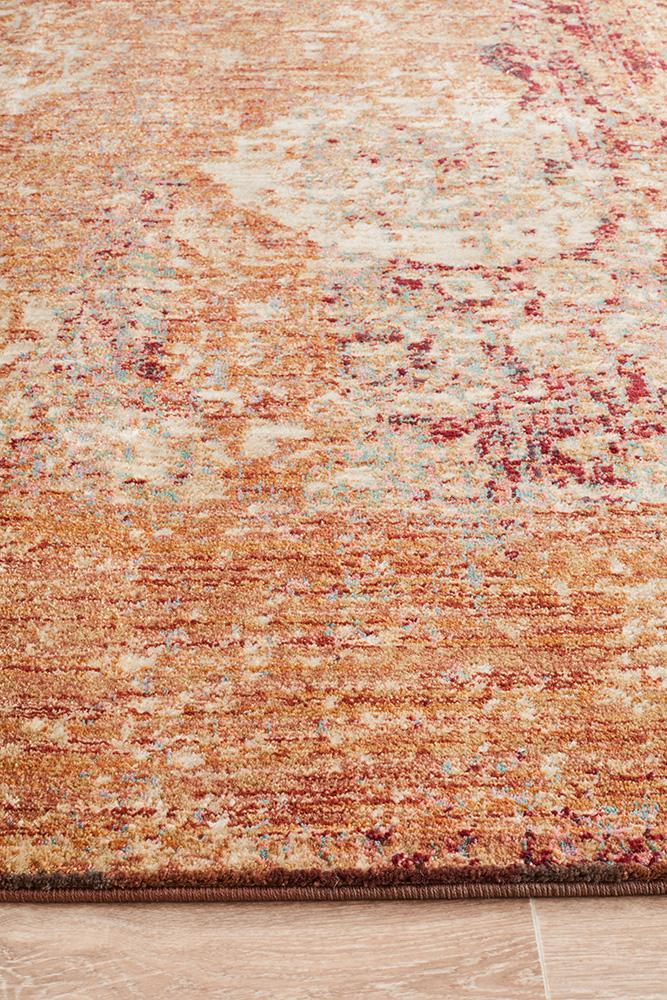 Melilla Stunning Designer Abrash Transitional Rug Copper