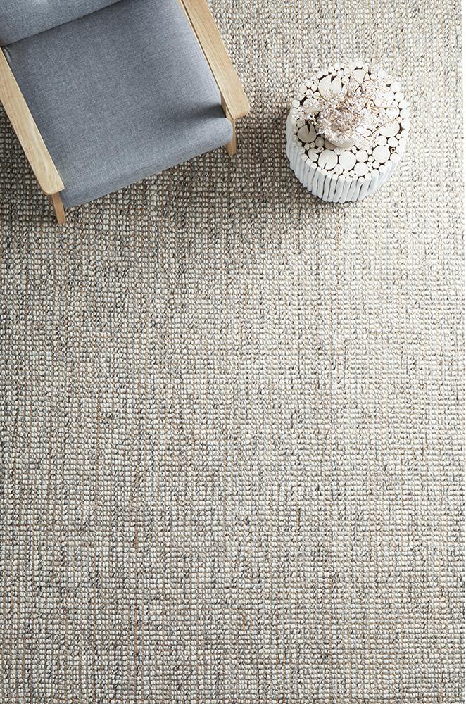 Polar Wool Jute Grey Rug