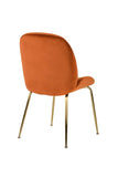 Lissone Rust Velvet Dining Chairs - Set of 2